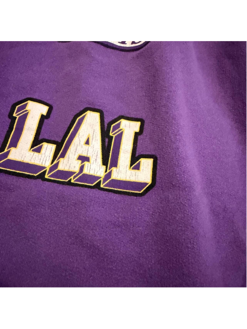 Los Angeles Lakers split-leg sweatpants in purple and gold - Picture 2 of 5